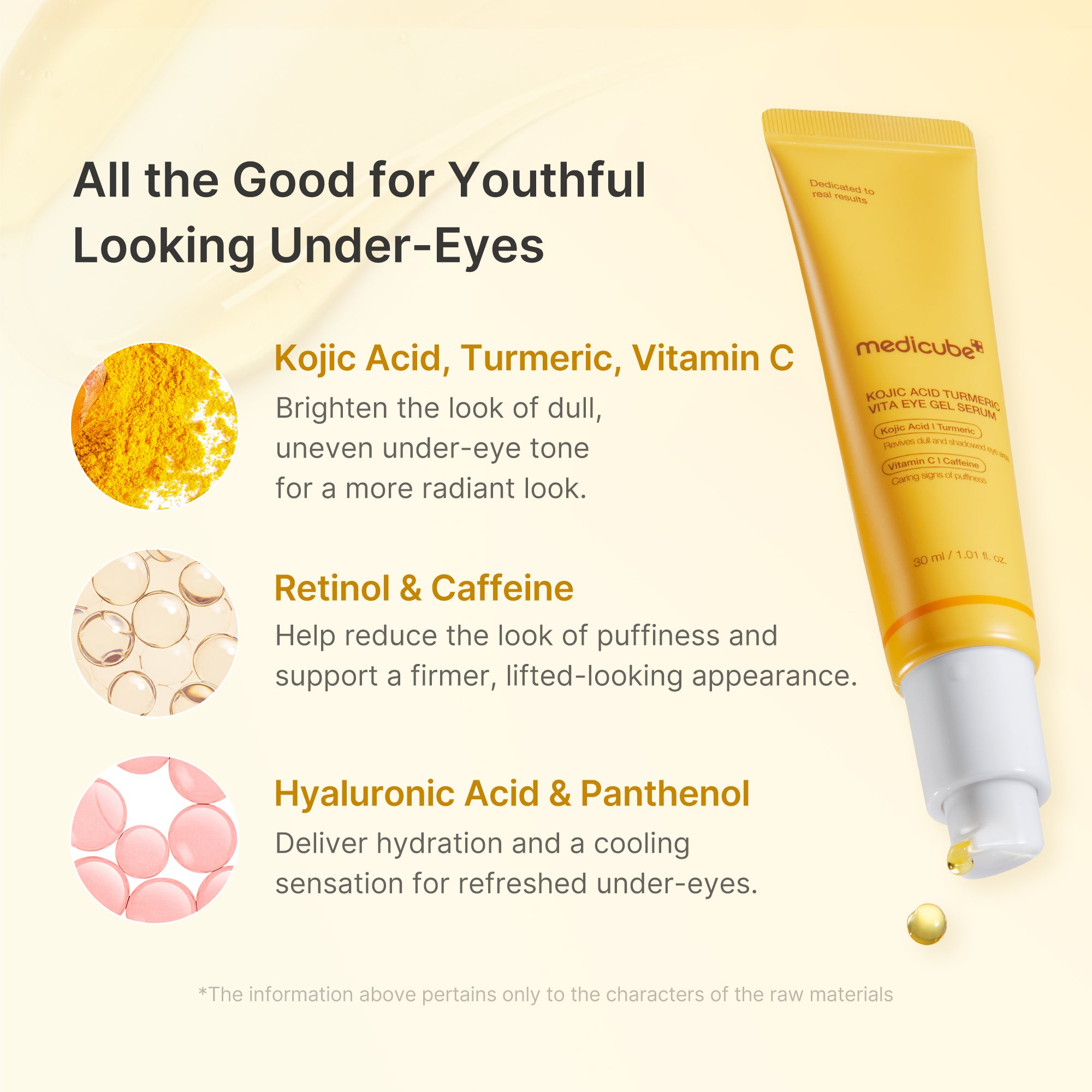 kojic acid tumeric oční gelové sérum